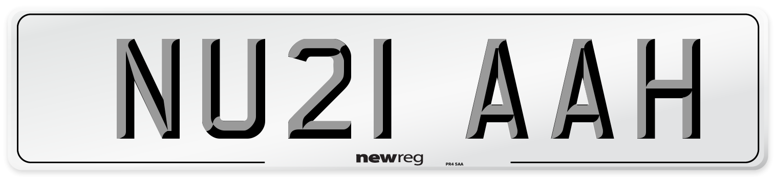 NU21 AAH Number Plate from New Reg